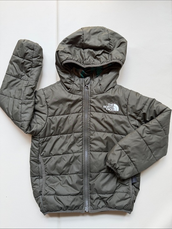 The North Face Other - The North Face Boys Reversible Mossbud Swirl Insulated Hooded Jacket Camo Olive